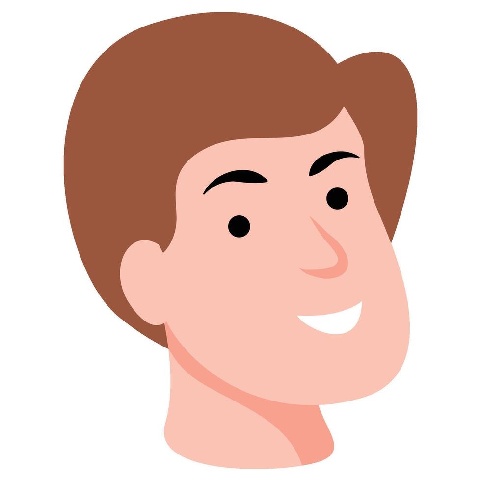 avatar cara para masculino expresión vector