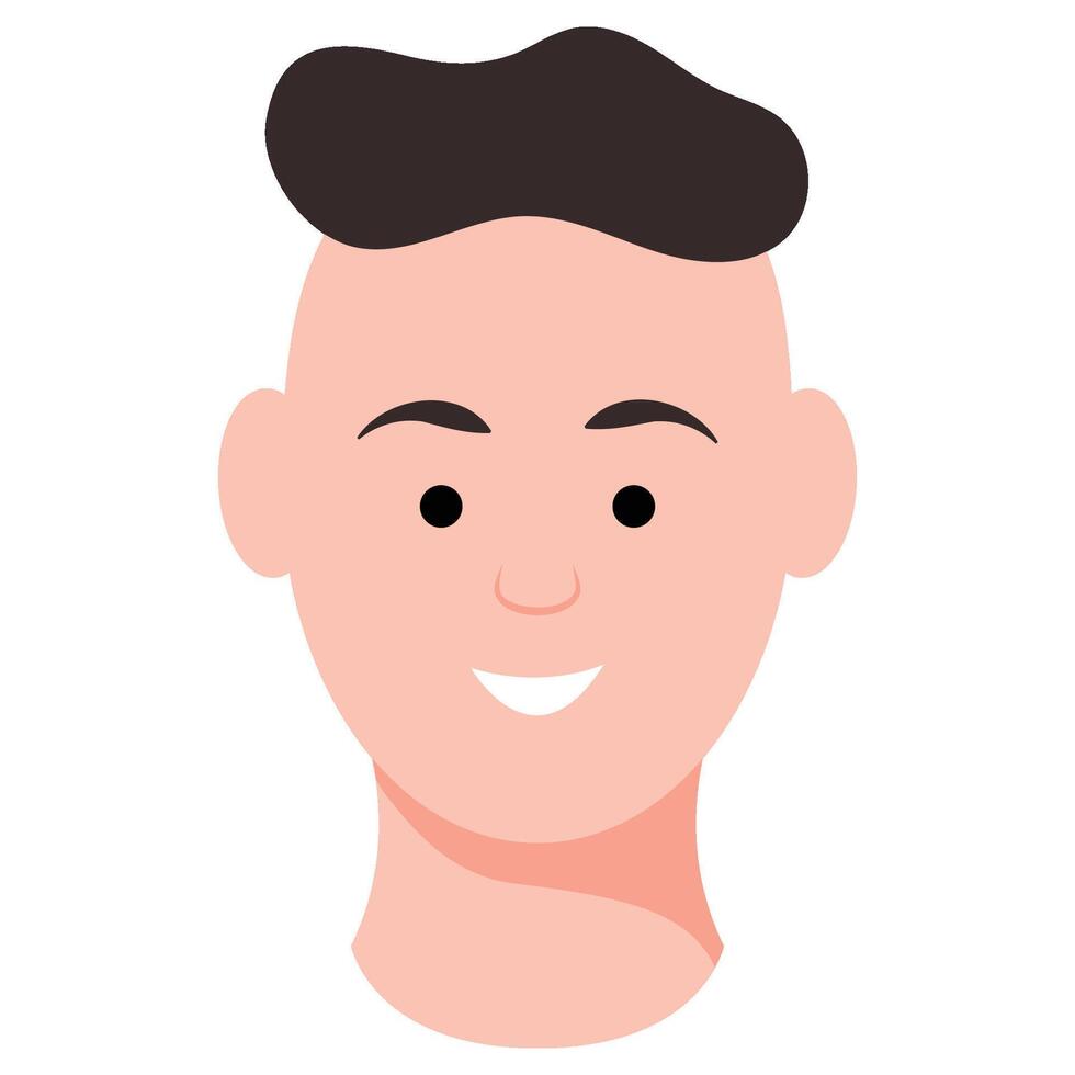 avatar cara para masculino expresión vector