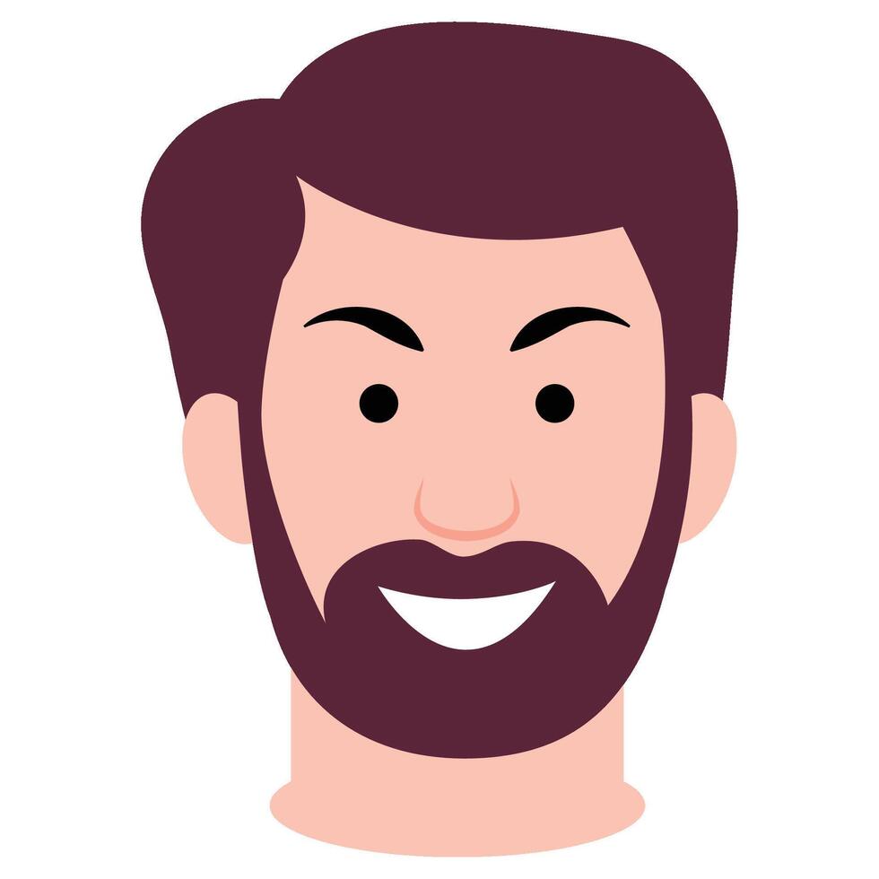 avatar cara para masculino expresión vector