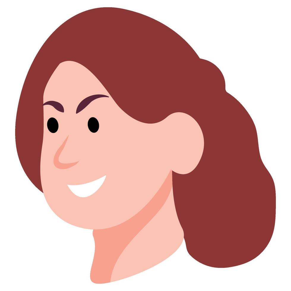 avatar cara para hembra expresión vector