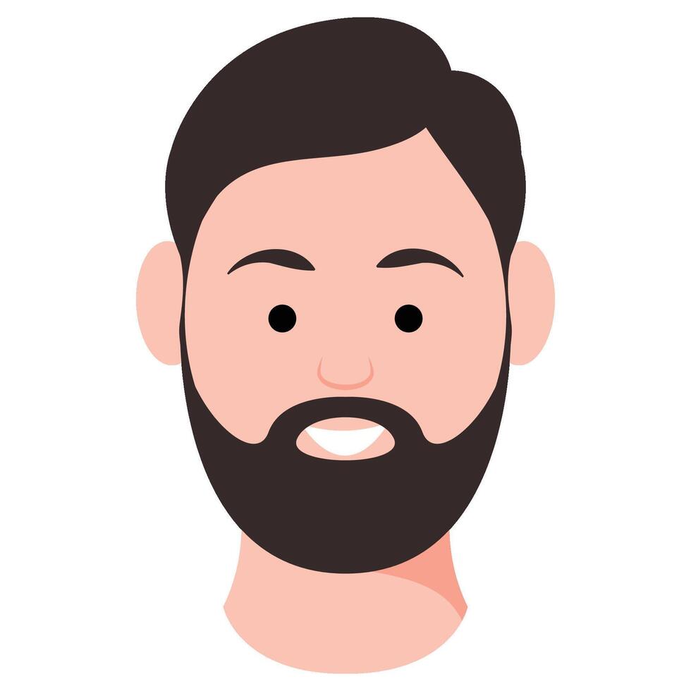 avatar cara para masculino expresión vector