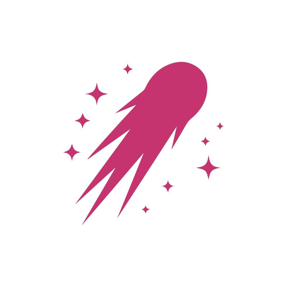 Falling Star icons space element night galaxy design. vector