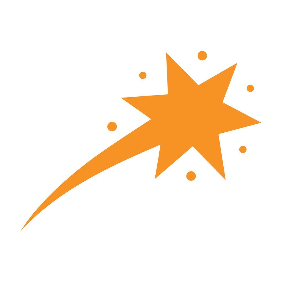 Falling Star icons space element night galaxy design. vector