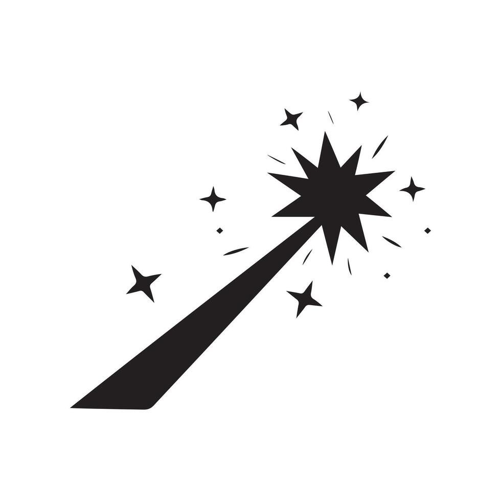 Falling Star icons space element night galaxy design. vector