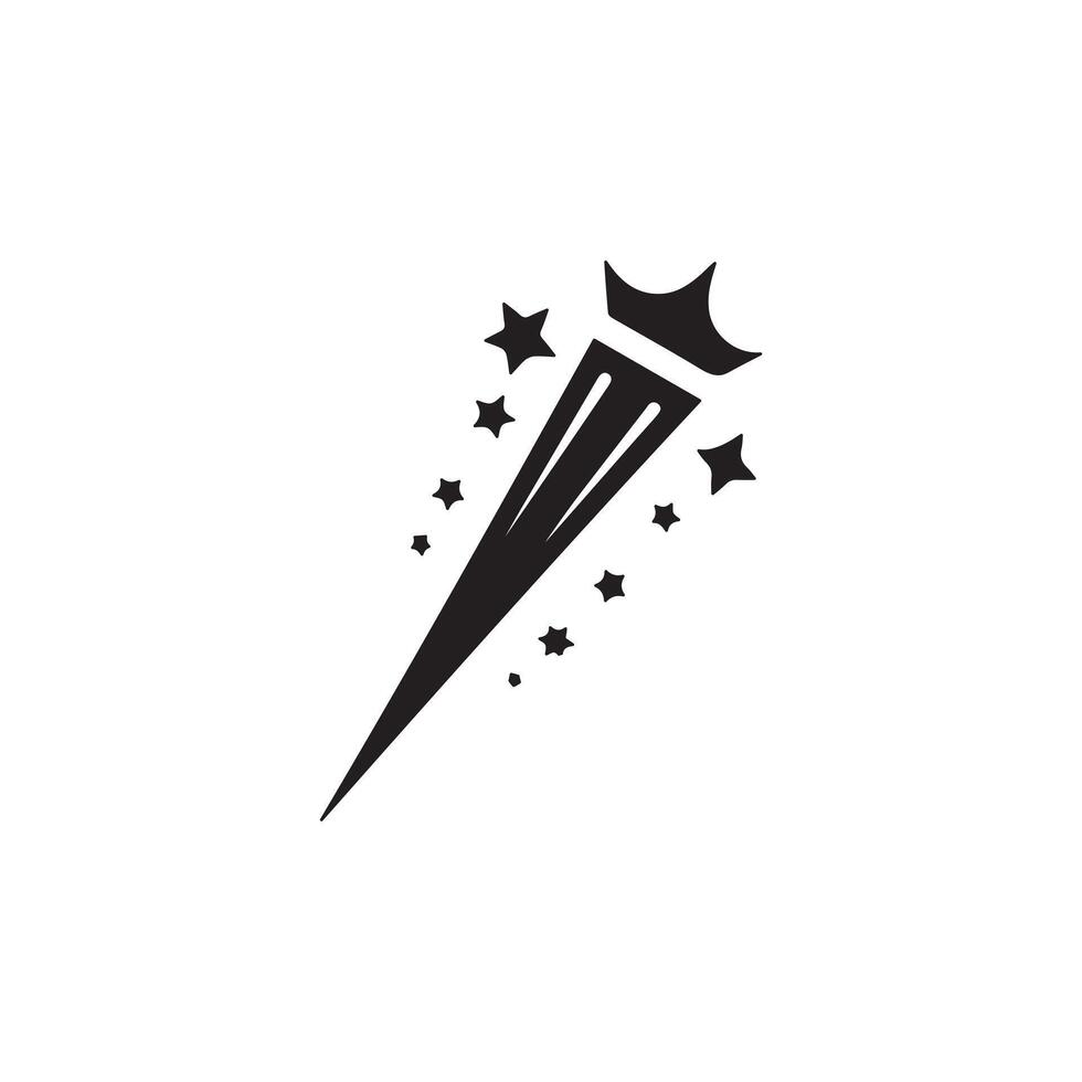 Falling Star icons space element night galaxy design. vector