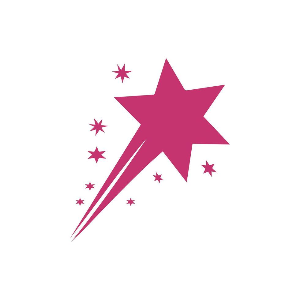 Falling Star icons space element night galaxy design. vector