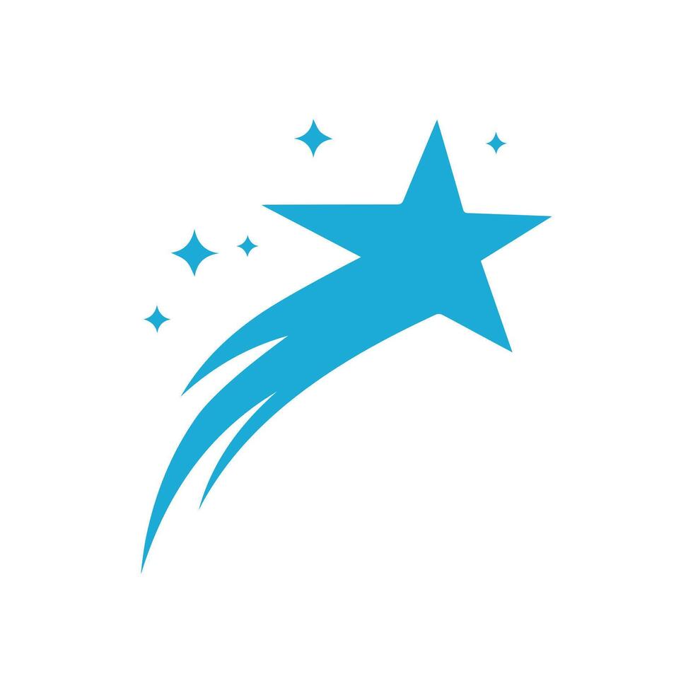 Falling Star icons space element night galaxy design. vector