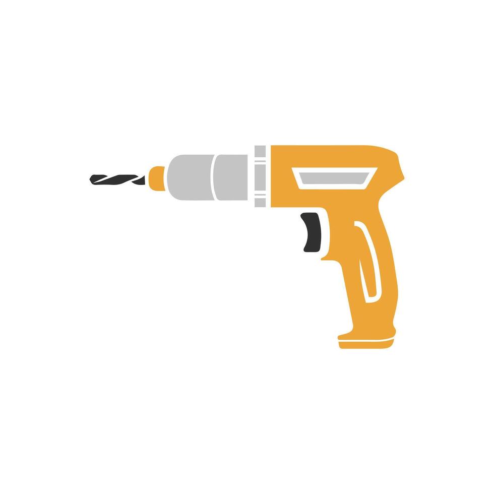 Drill Machine icon and electricity design. vector