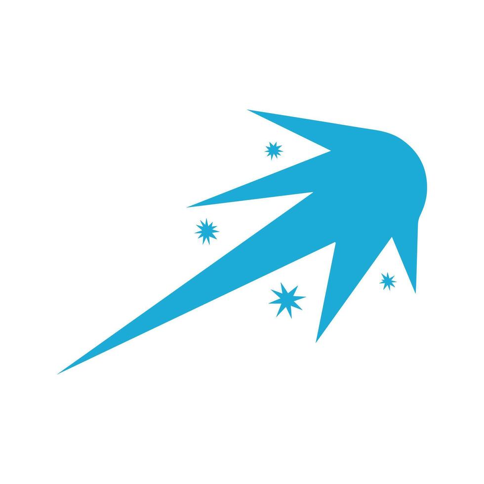 Falling Star icons space element night galaxy design. vector