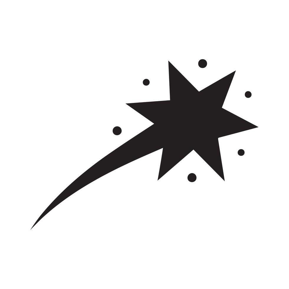 Falling Star icons space element night galaxy design. vector