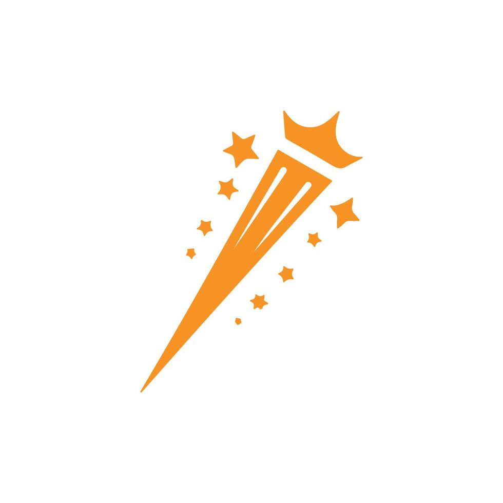 Falling Star icons space element night galaxy design. vector