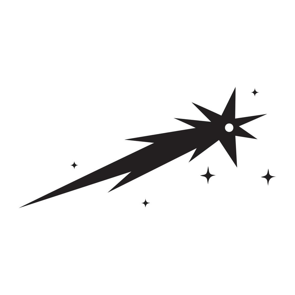 Falling Star icons space element night galaxy design. vector