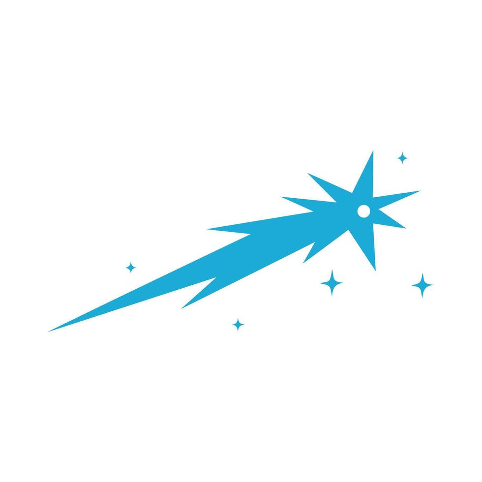 Falling Star icons space element night galaxy design. vector