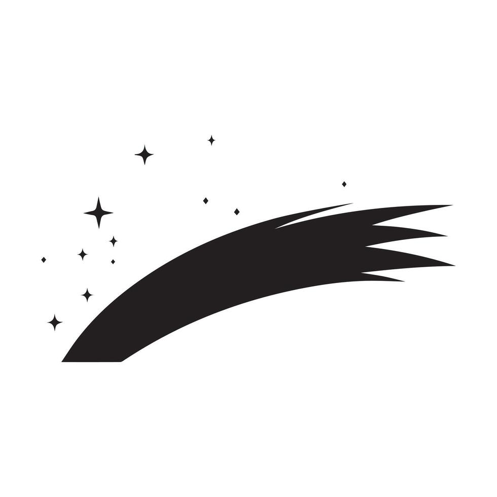 Falling Star icons space element night galaxy design. vector