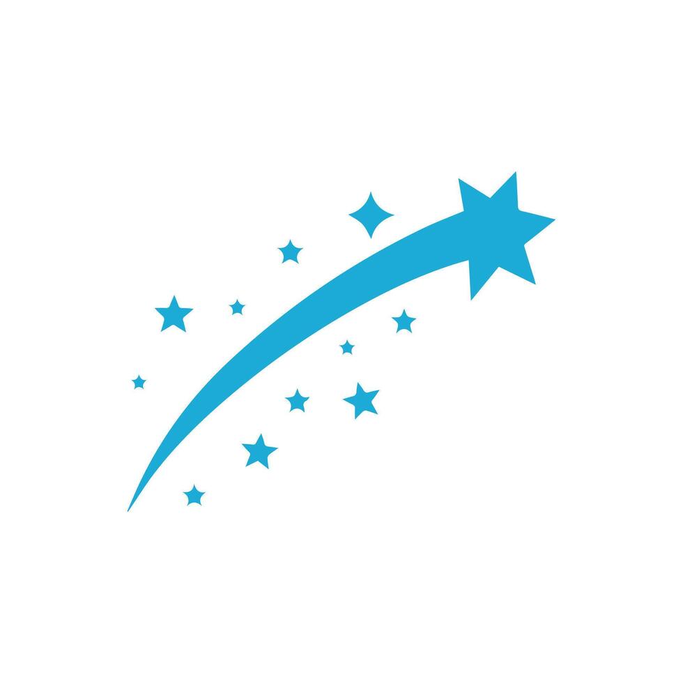 Falling Star icons space element night galaxy design. vector