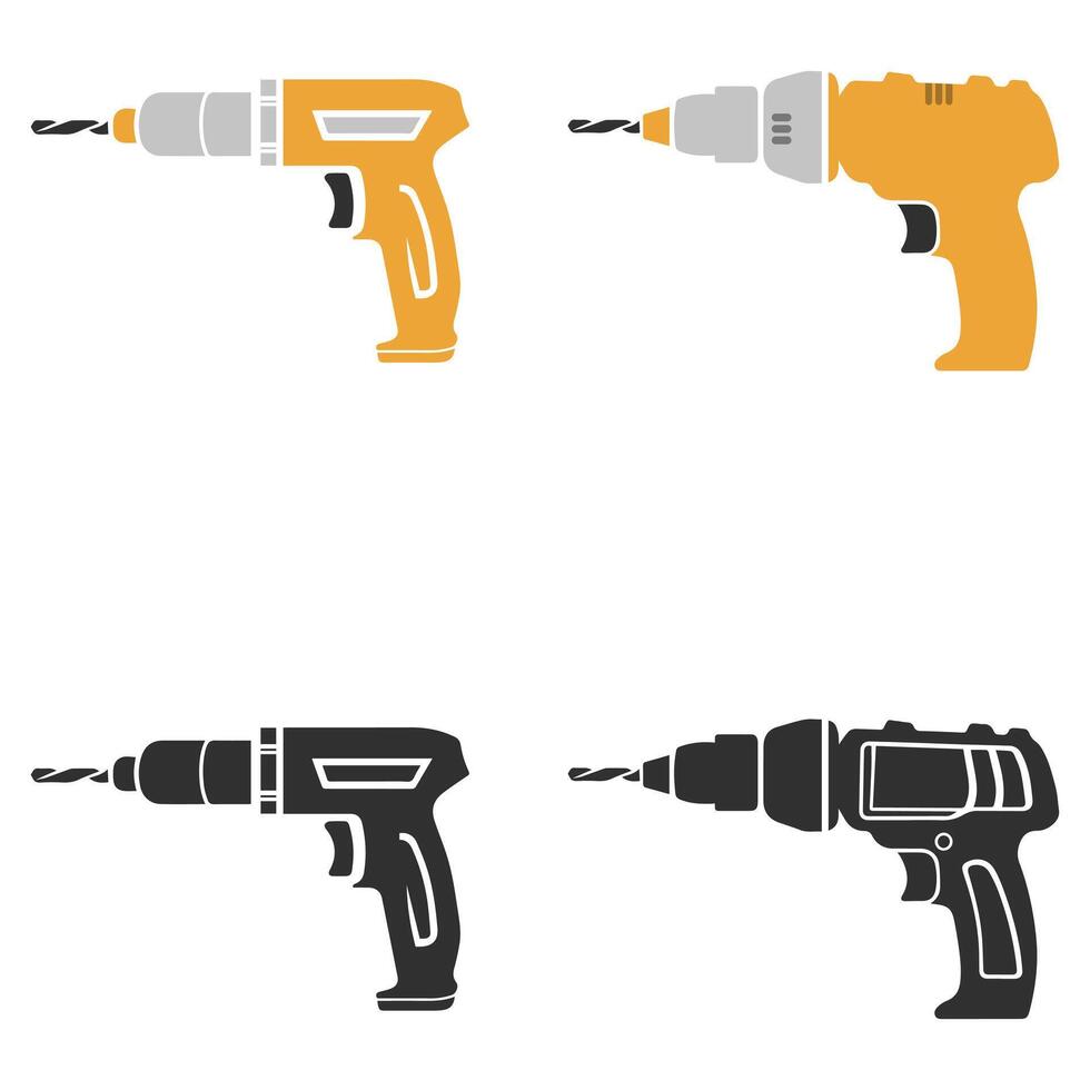 Drill Machine icon and electricity design. vector