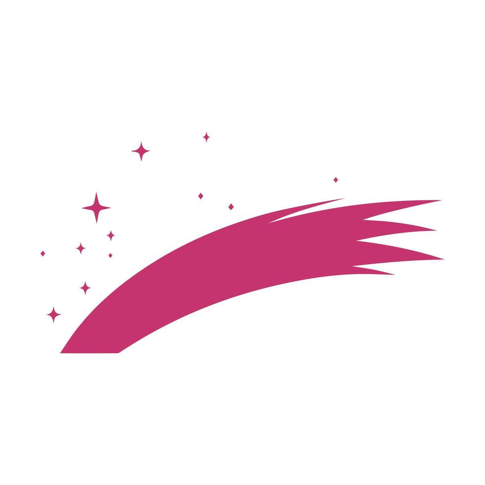 Falling Star icons space element night galaxy design. vector