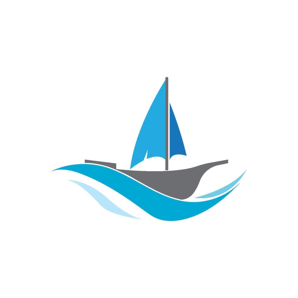 Boat logo template vector