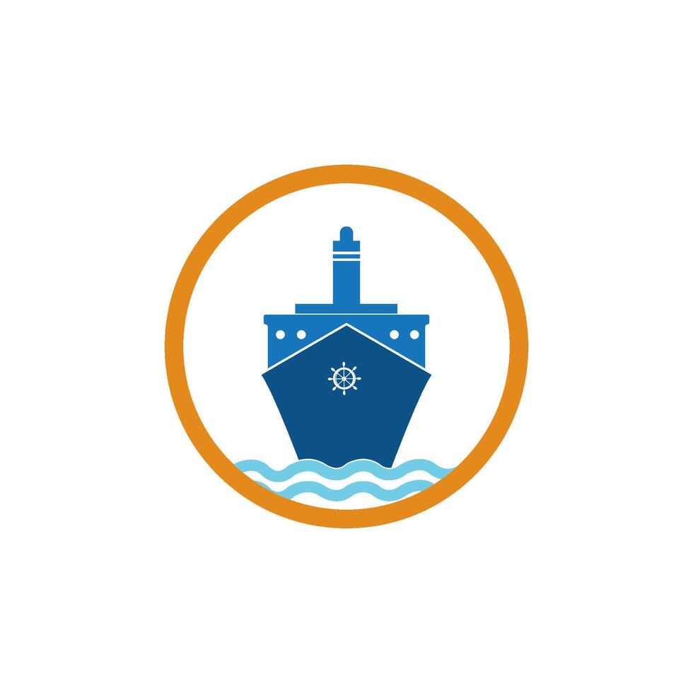 Ship logo template vector