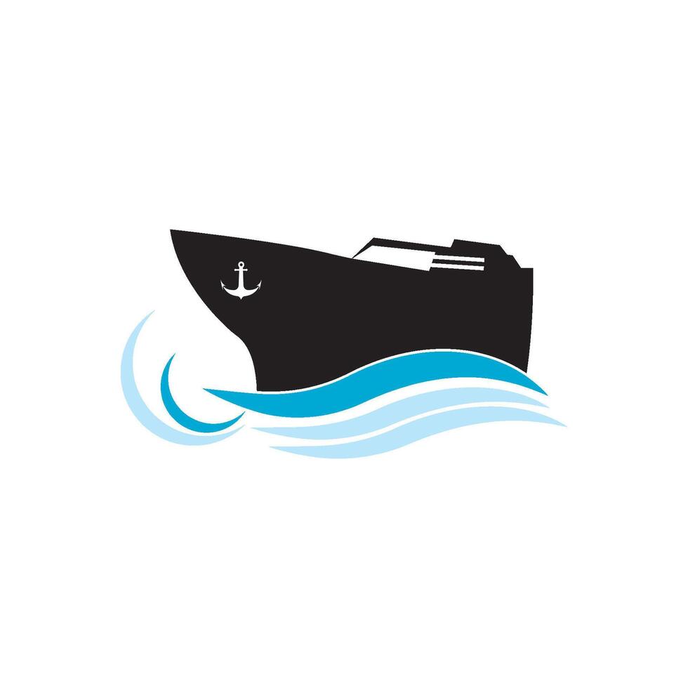 Ship logo template vector