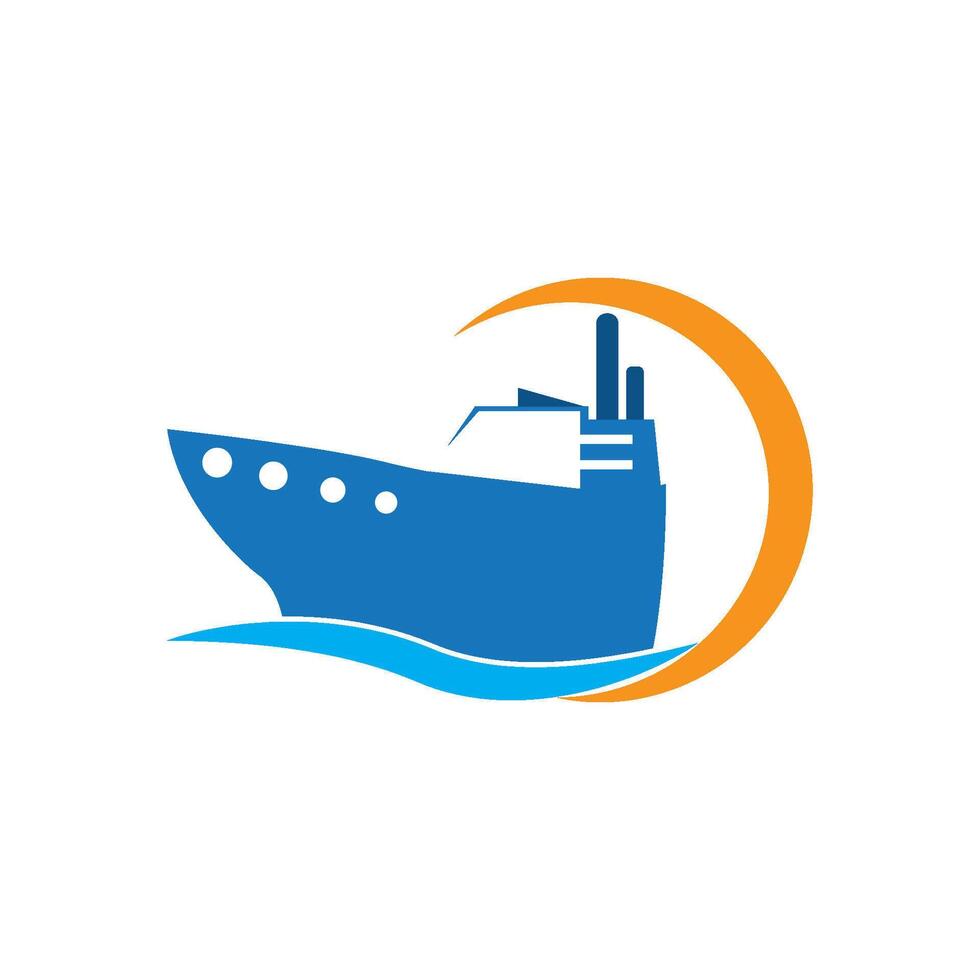 Ship logo template vector