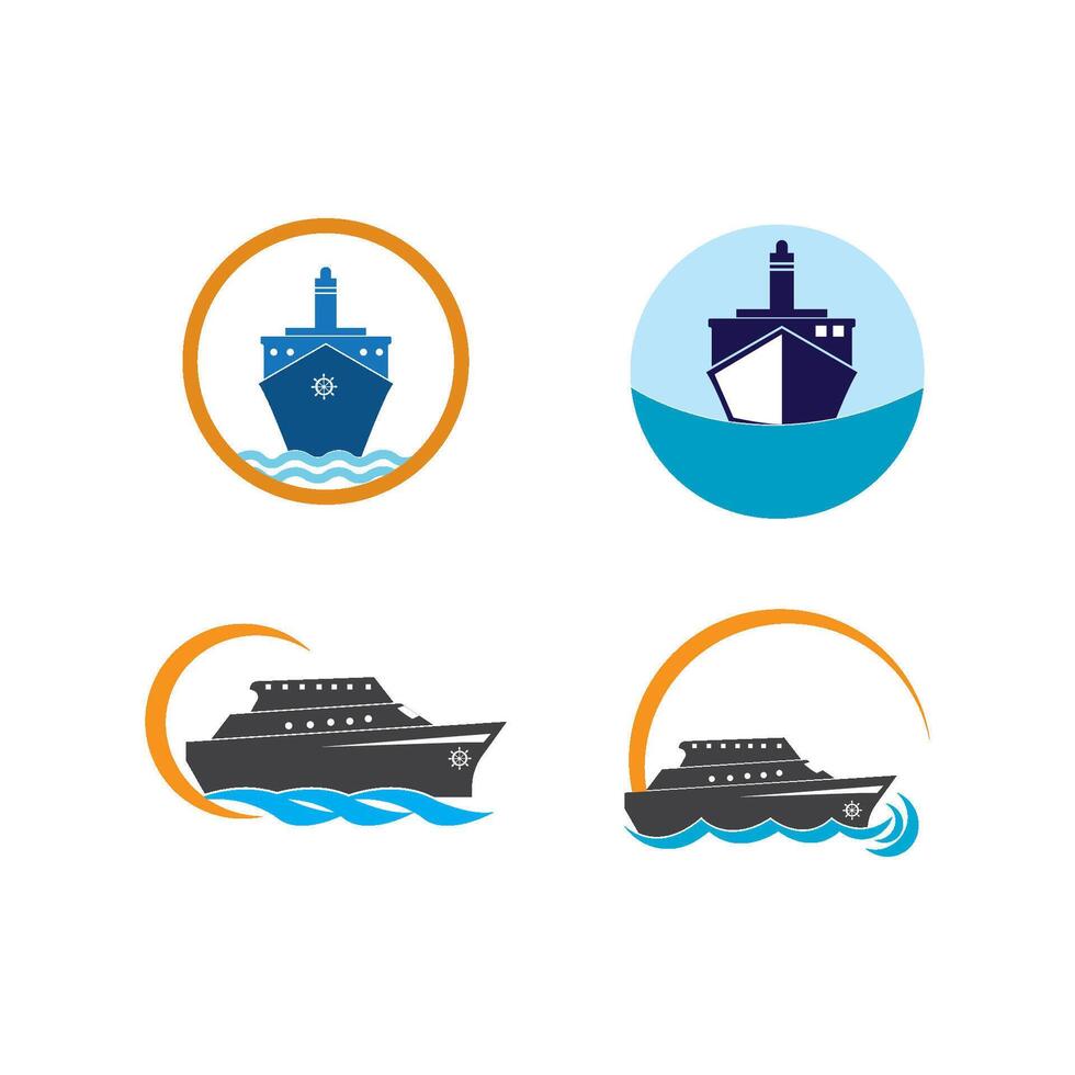 Ship logo template vector