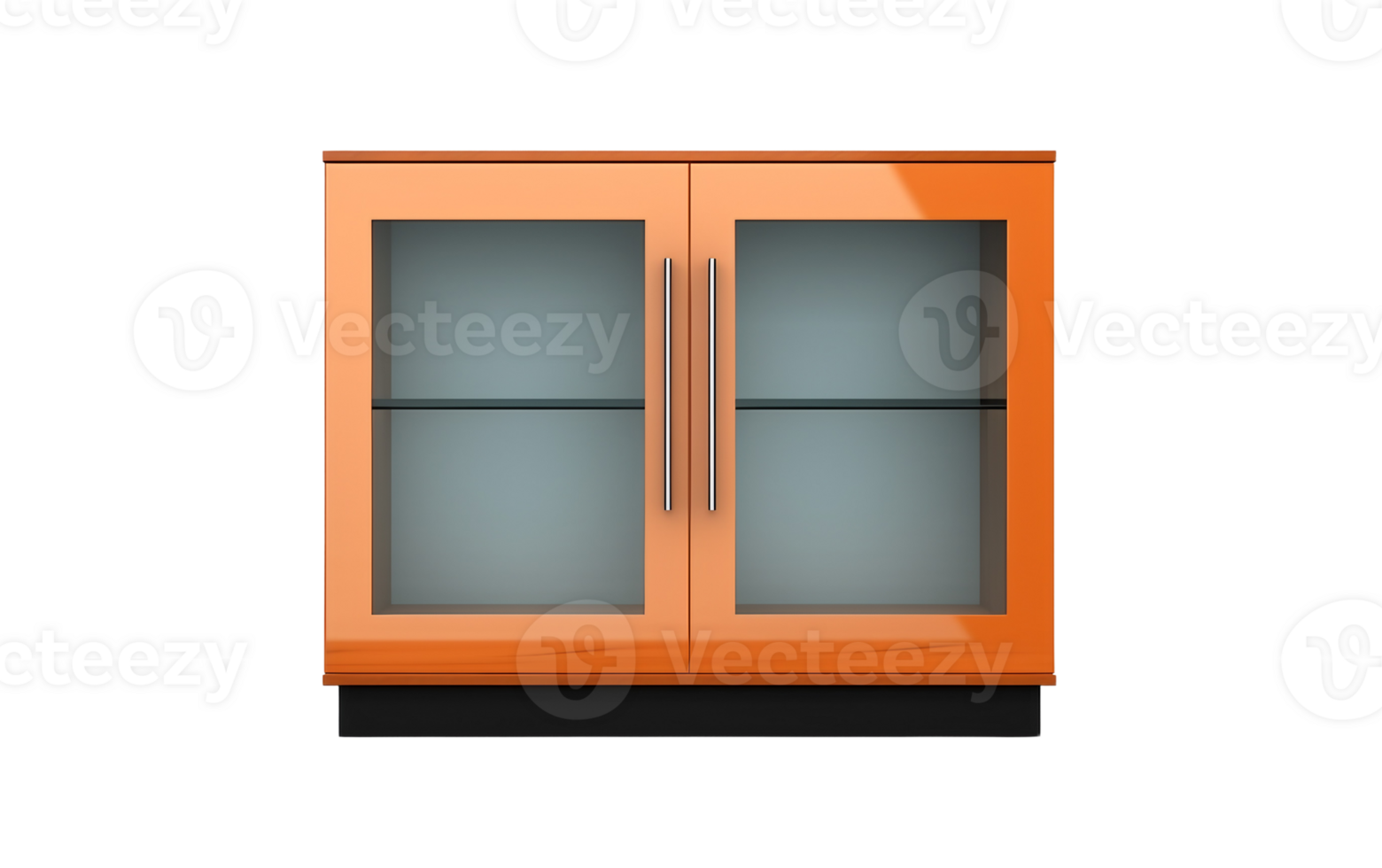 Glass-Doored Cupboard On Transparent Background png