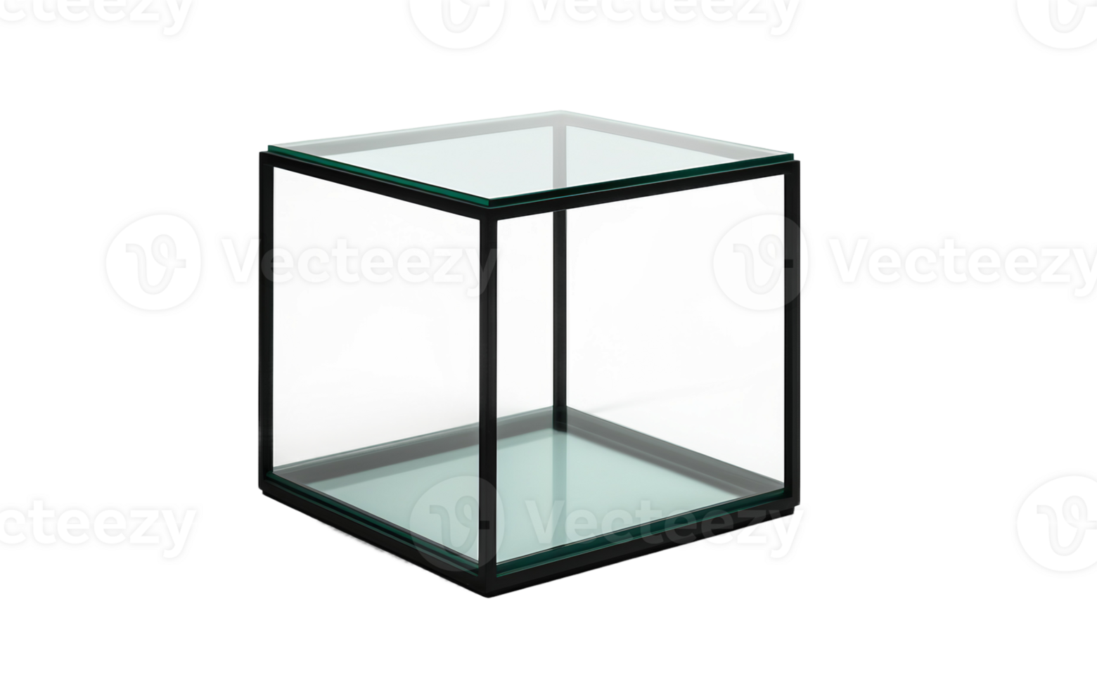 Glass Side Table On Transparent Background png