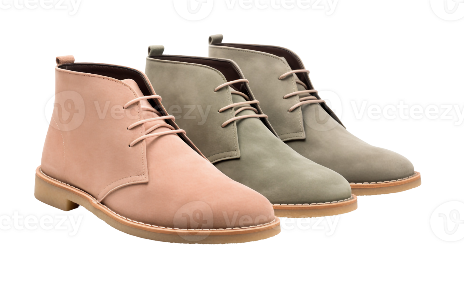 Suede Desert Boots On Transparent Background png