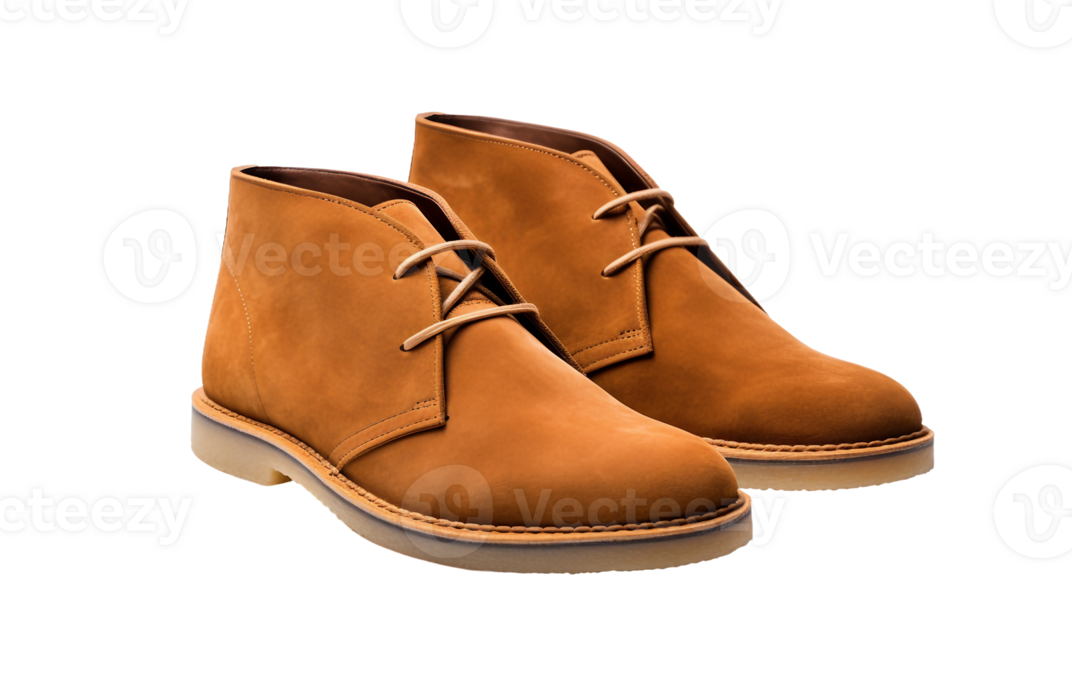 Suede Desert Boots in Stylish Isolation On Transparent Background png