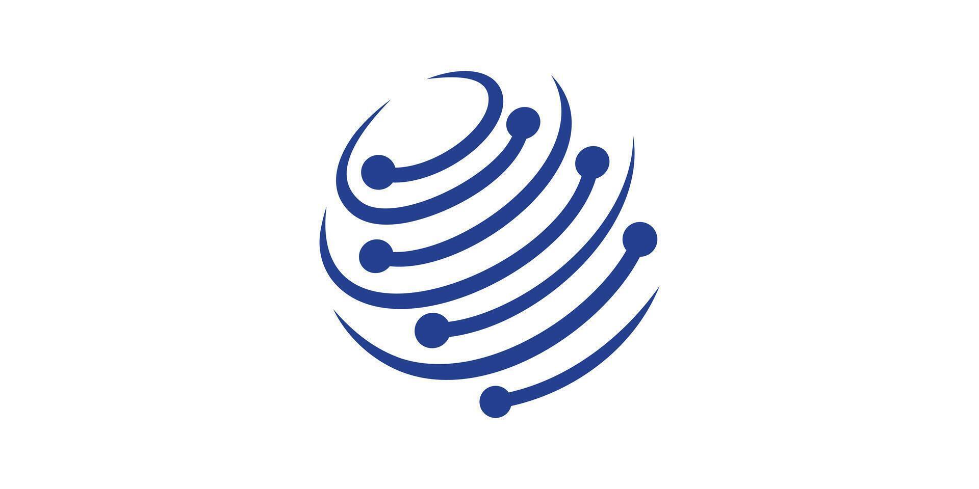 logo design creative global tech, technology, internet, network, connection, logo design template, symbol, icon, , creative idea. vector
