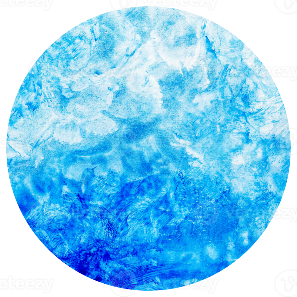 abstrakt blå vattenfärg cirklar och rundor ClipArt . png