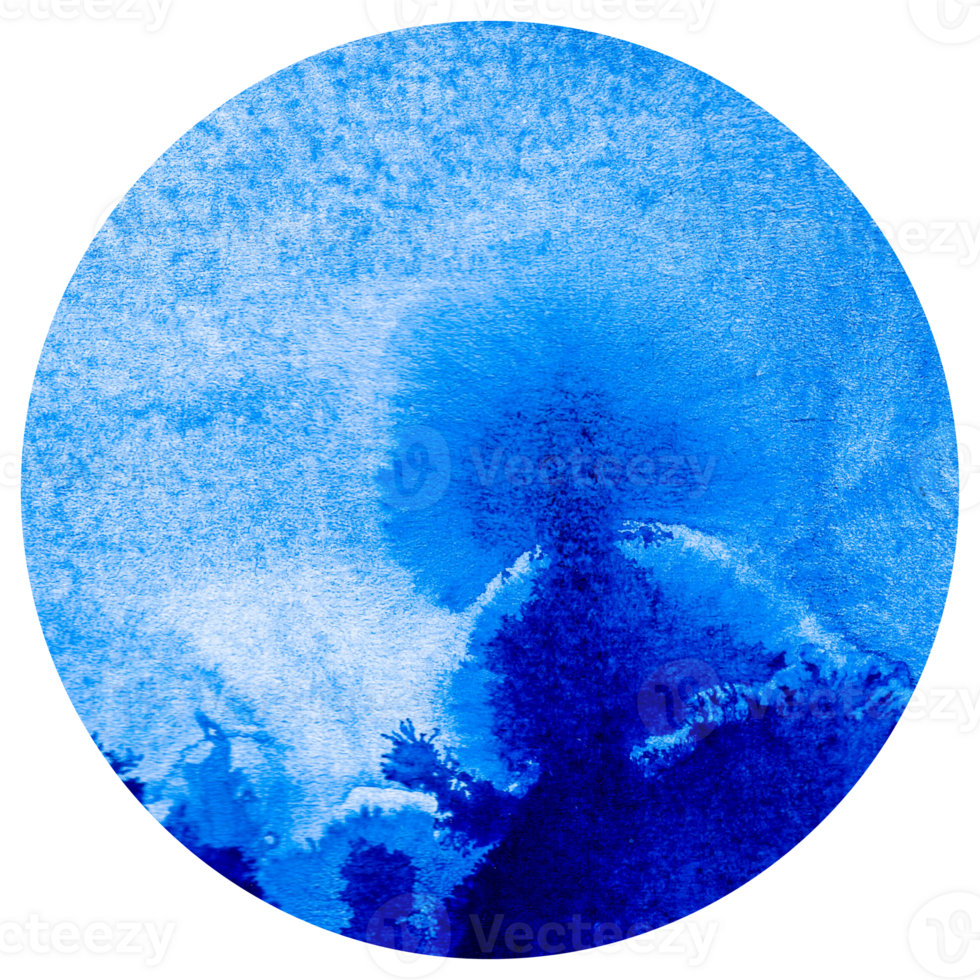 abstrato azul aguarela círculos e rodadas clipart . png