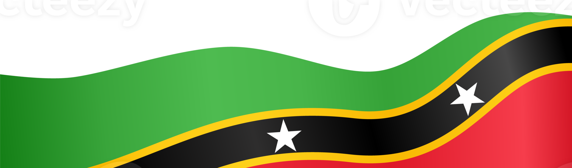 santo kitts e nevis bandeira onda png