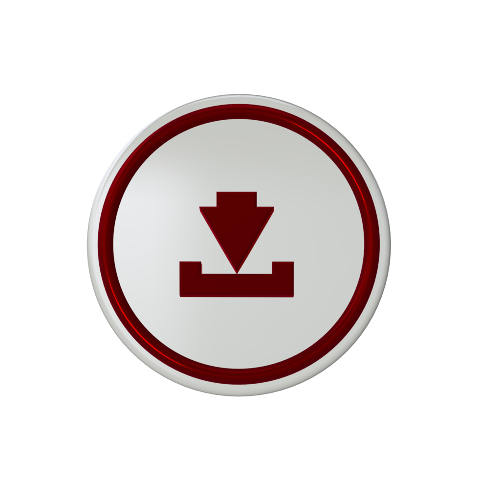 Download icon with red material png