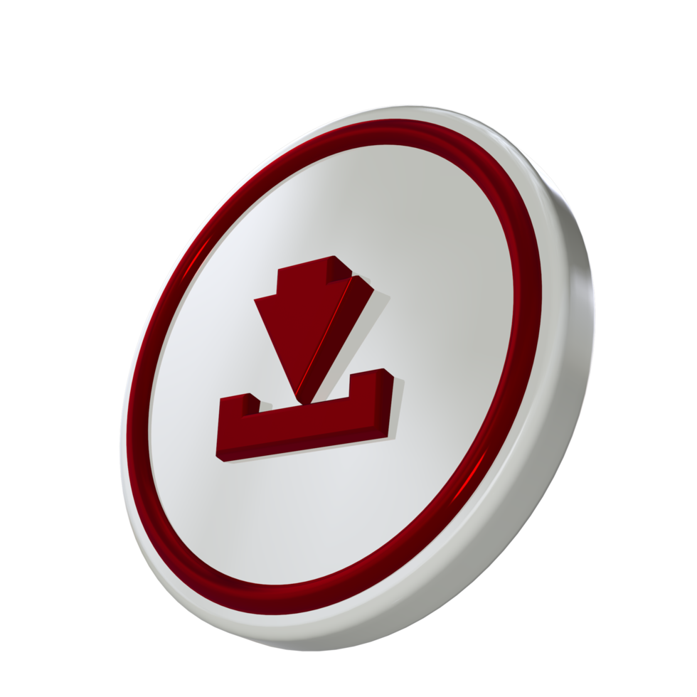 Download icon with red material png