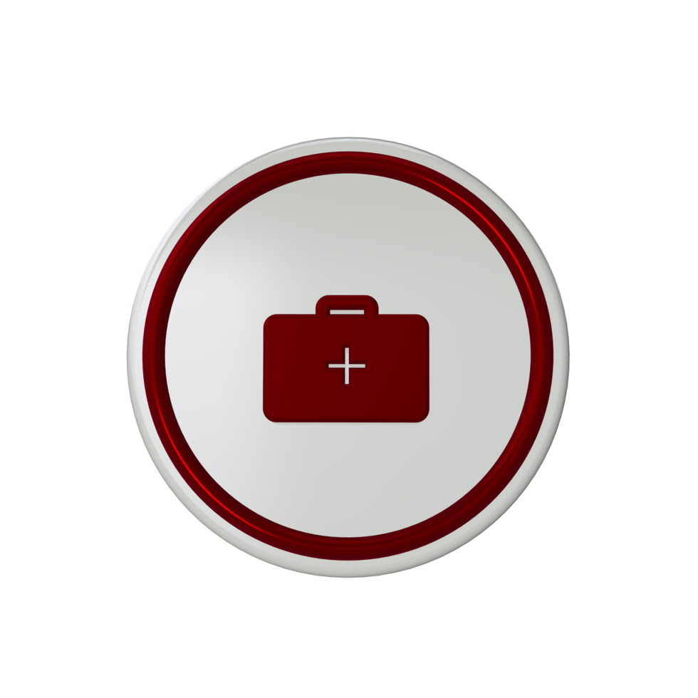 Life icon with red material png