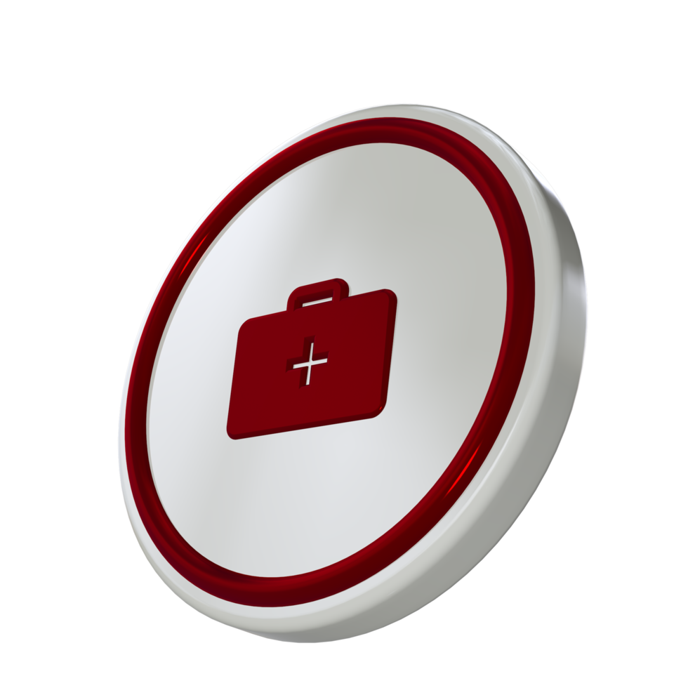 Life icon with red material png