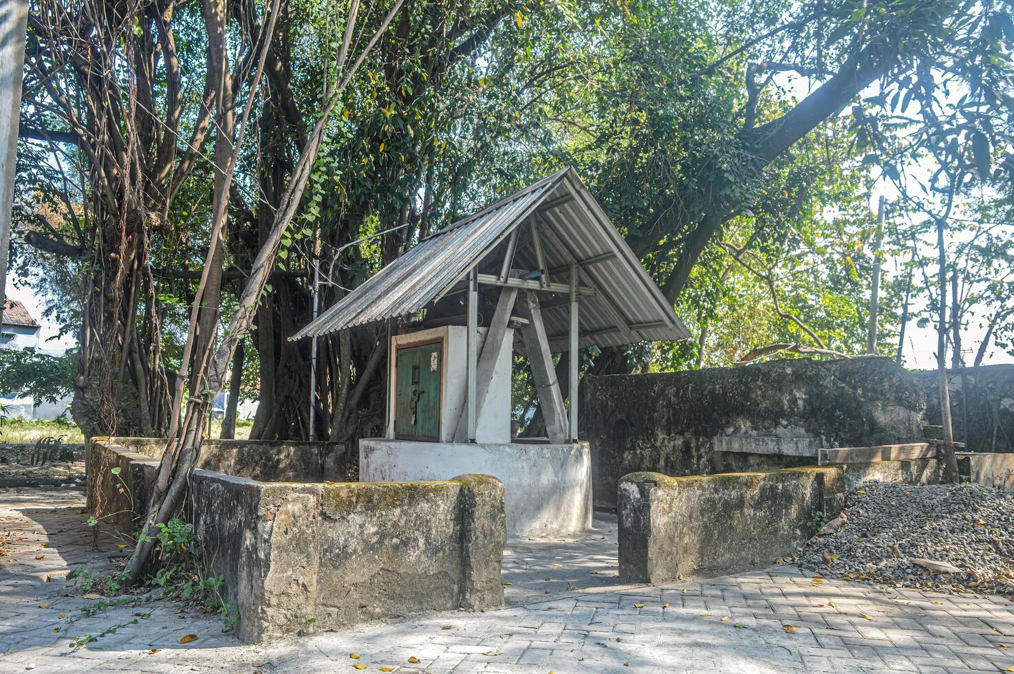 water sources or old draw wells that are sacred in Indonesia look scary photo