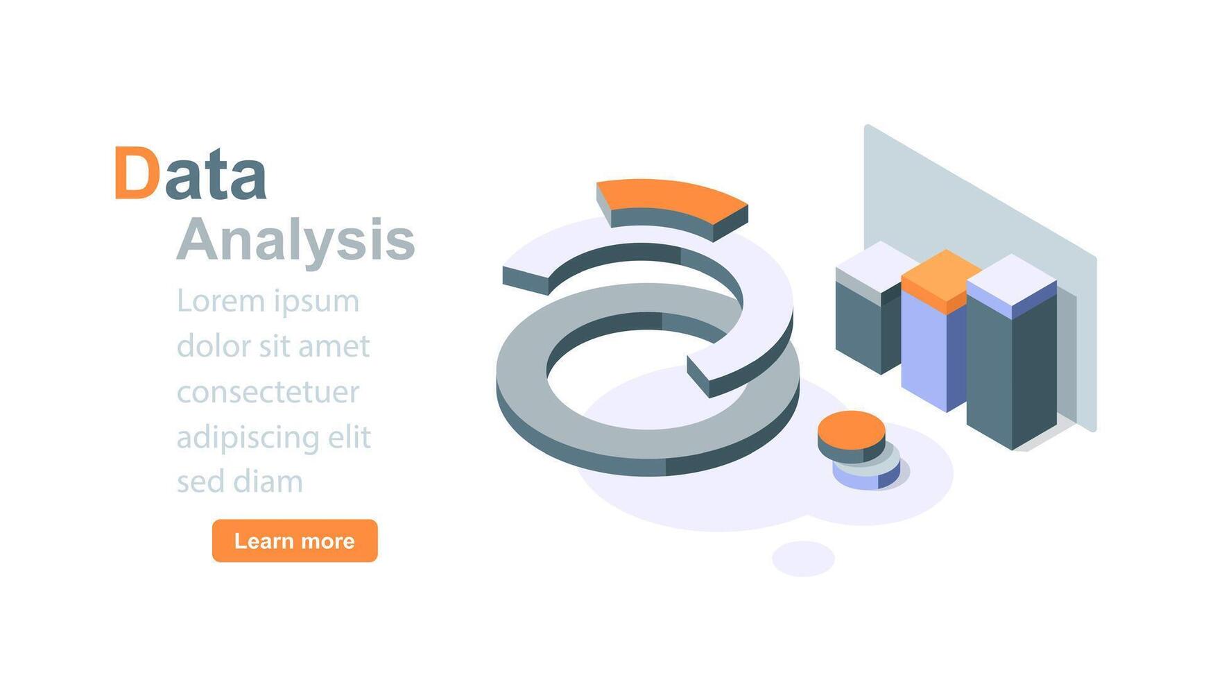 Data analysis 3d isometric concept,Big data visualization vector