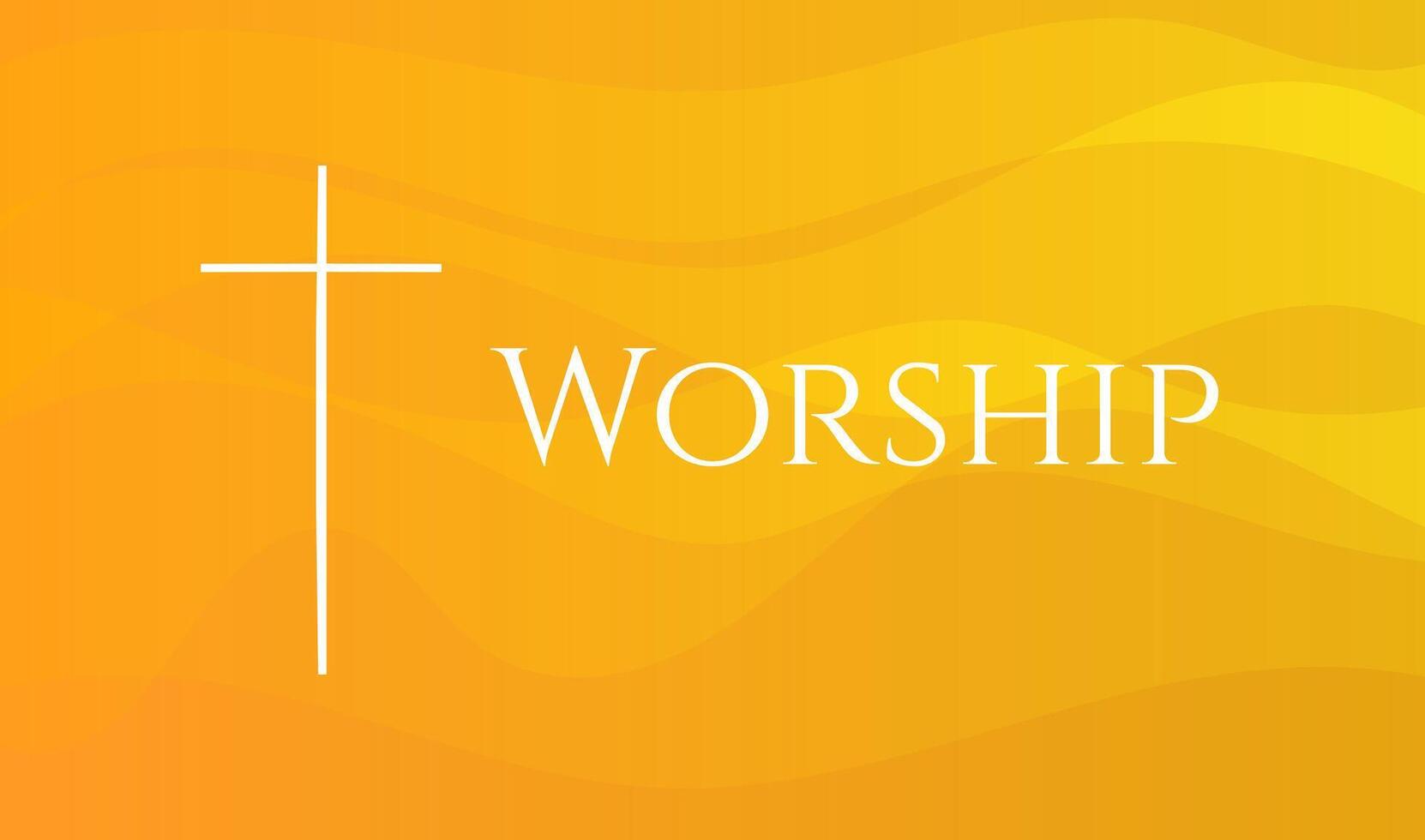Christian Worship Orange Background Illustration vector