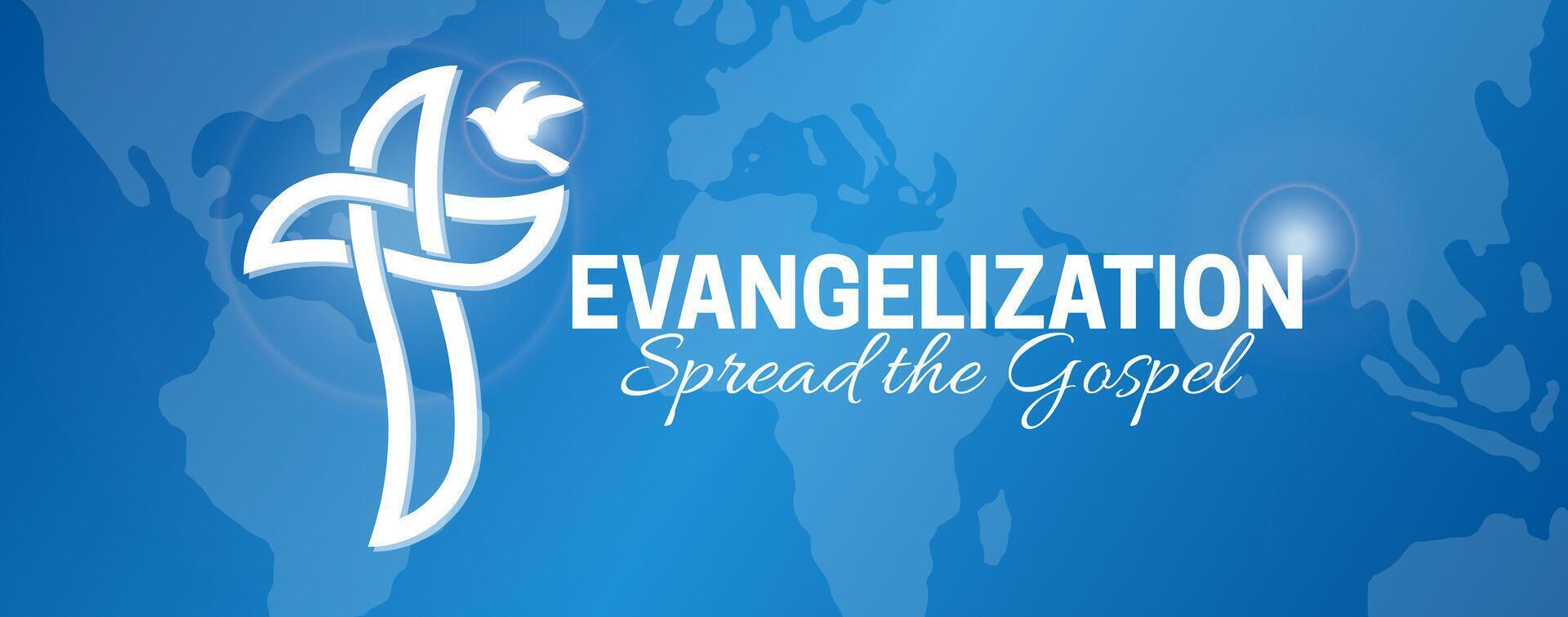 Evangelization Background Illustration Design vector