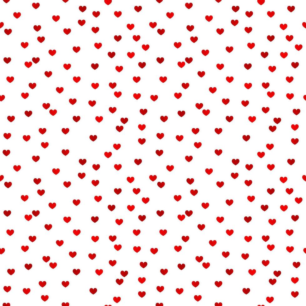 Red Heart Pattern Design on White Background vector