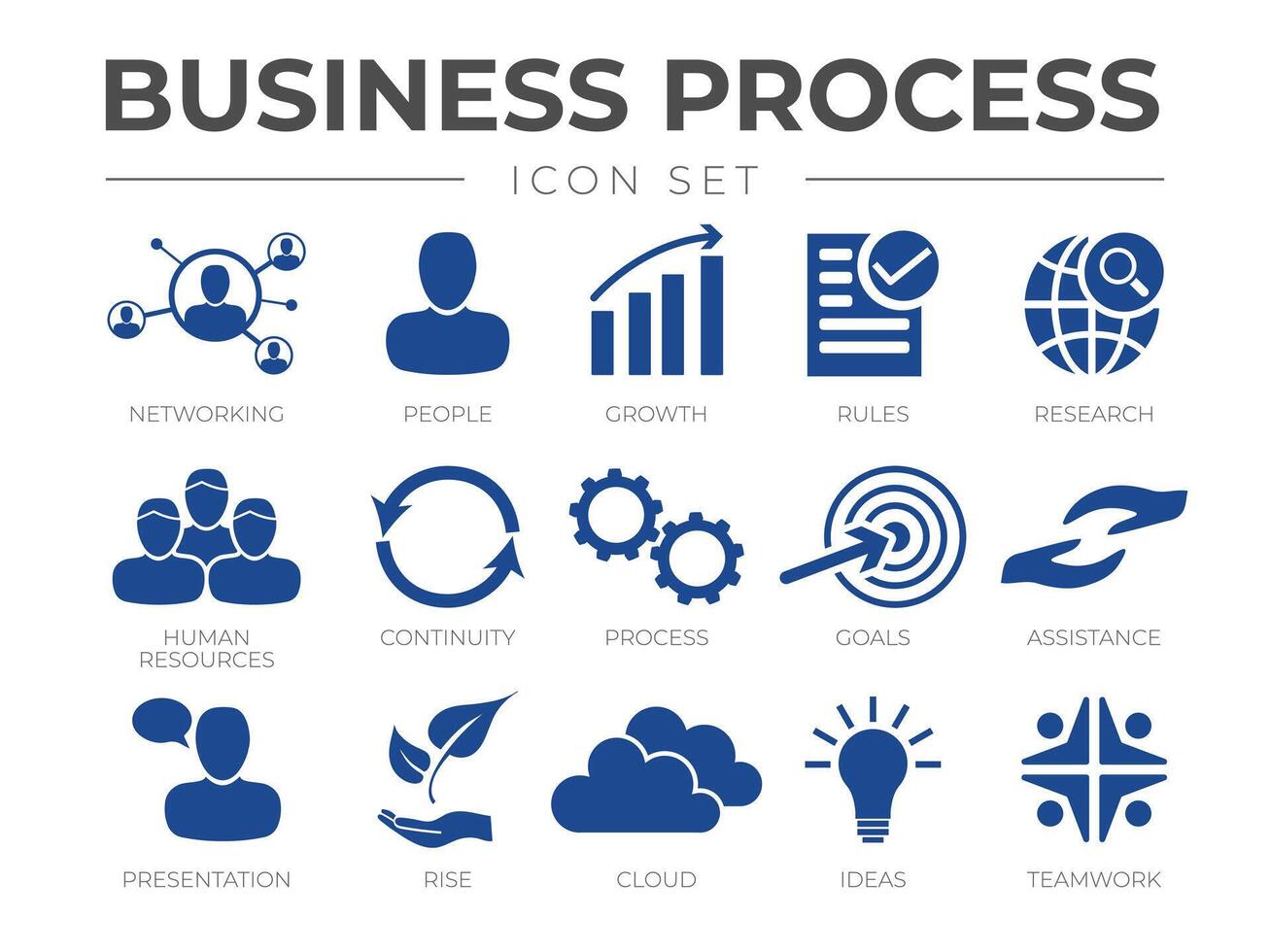 Business Process Marketing Icon Set for Company vector