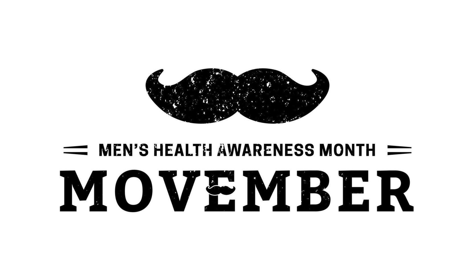Movember Men's Health Awareness Month Isolated Icon Illustration vector