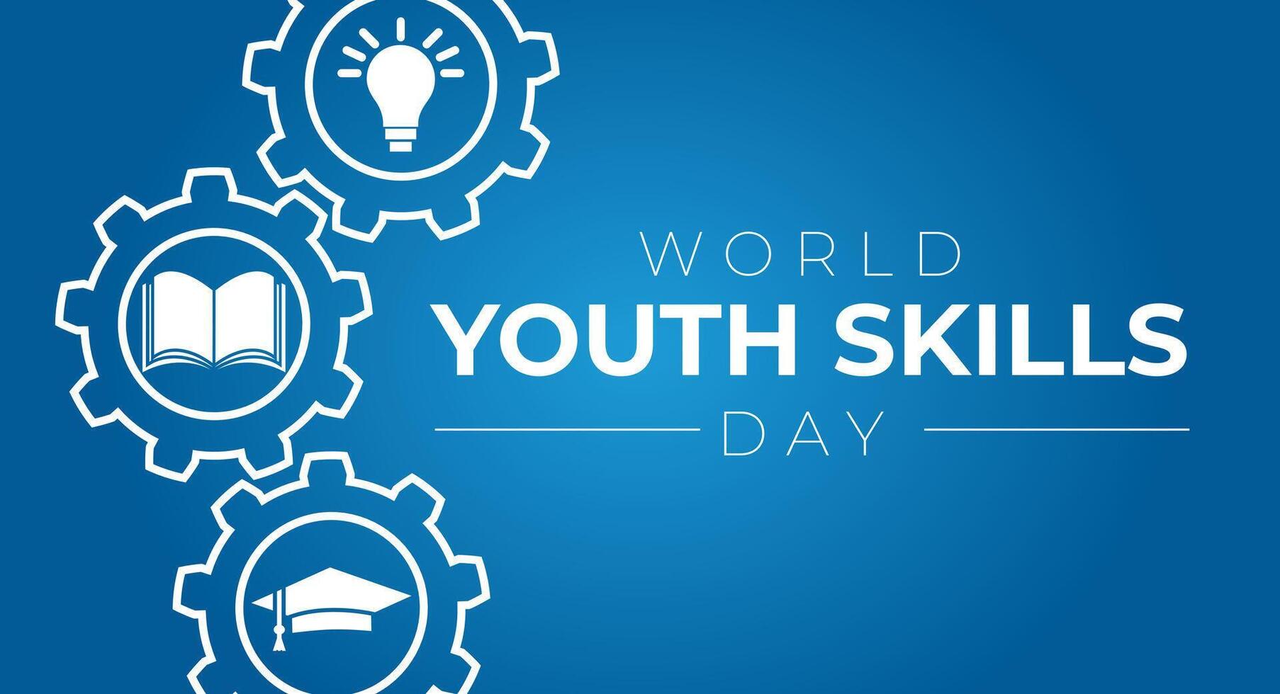 World Youth Skills Day Blue Illustration vector