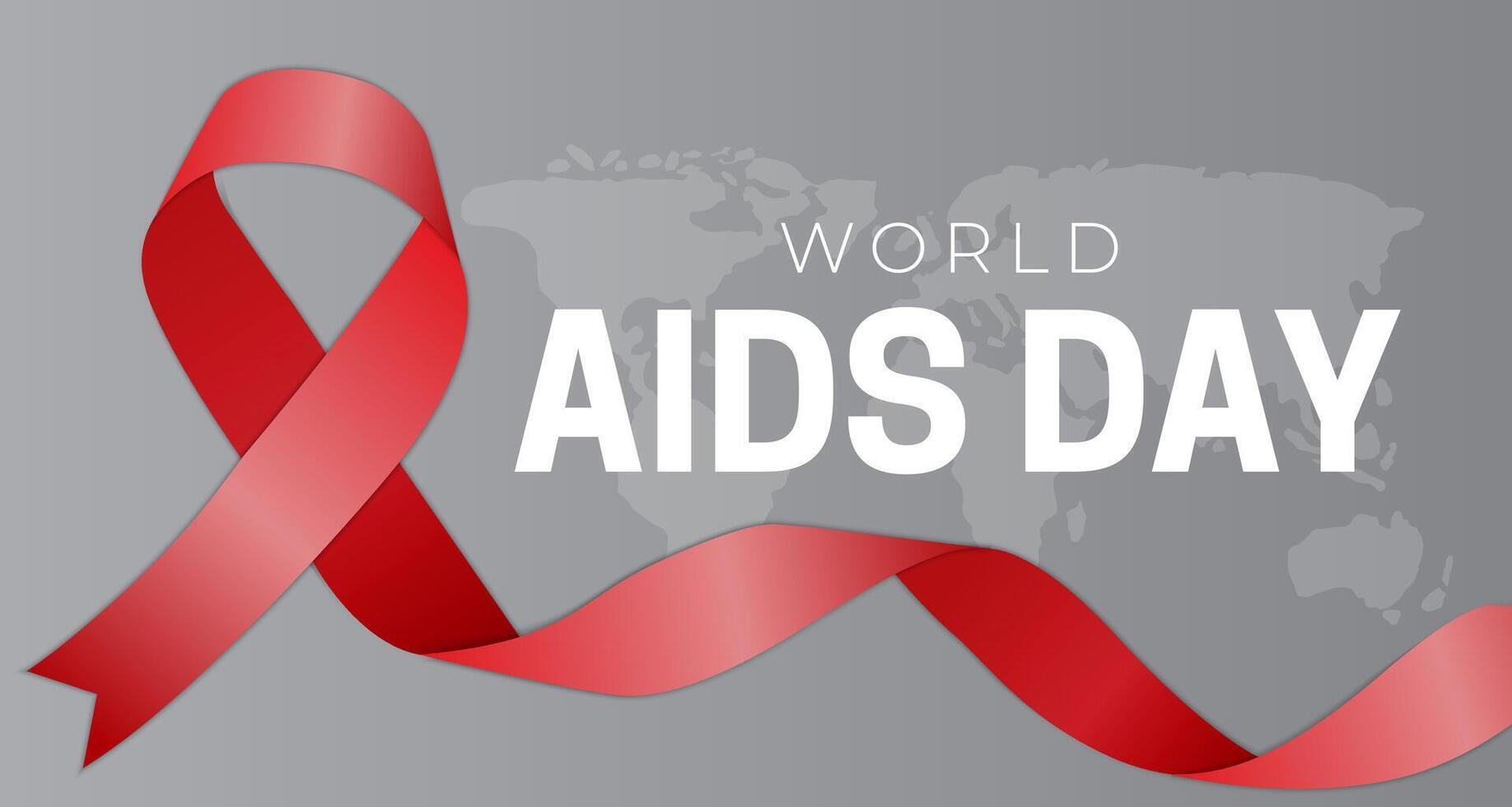 mundo SIDA día ilustración antecedentes con rojo cinta vector