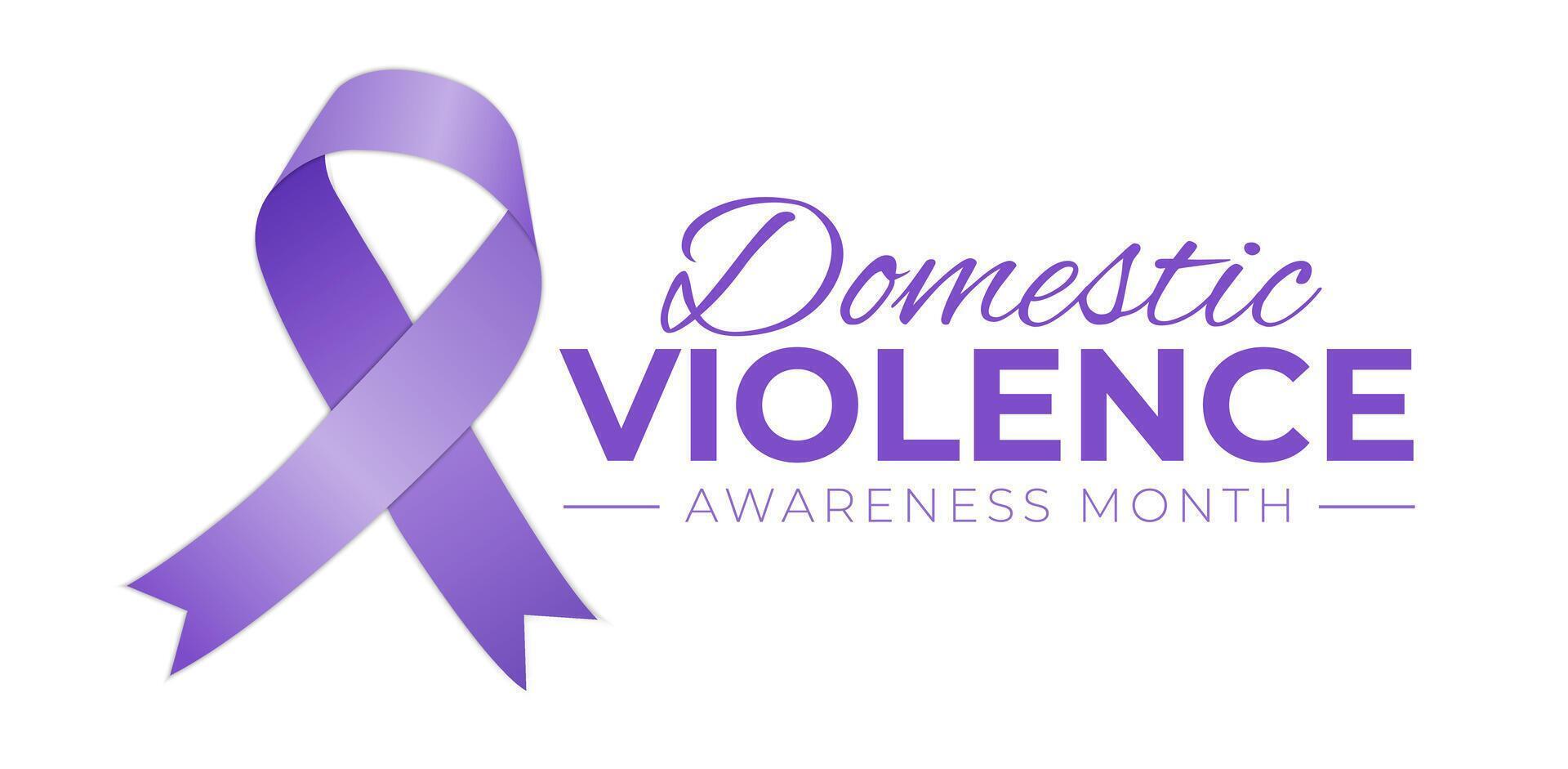 Domestic Violence Awareness Month Logo Icon Isolated vector