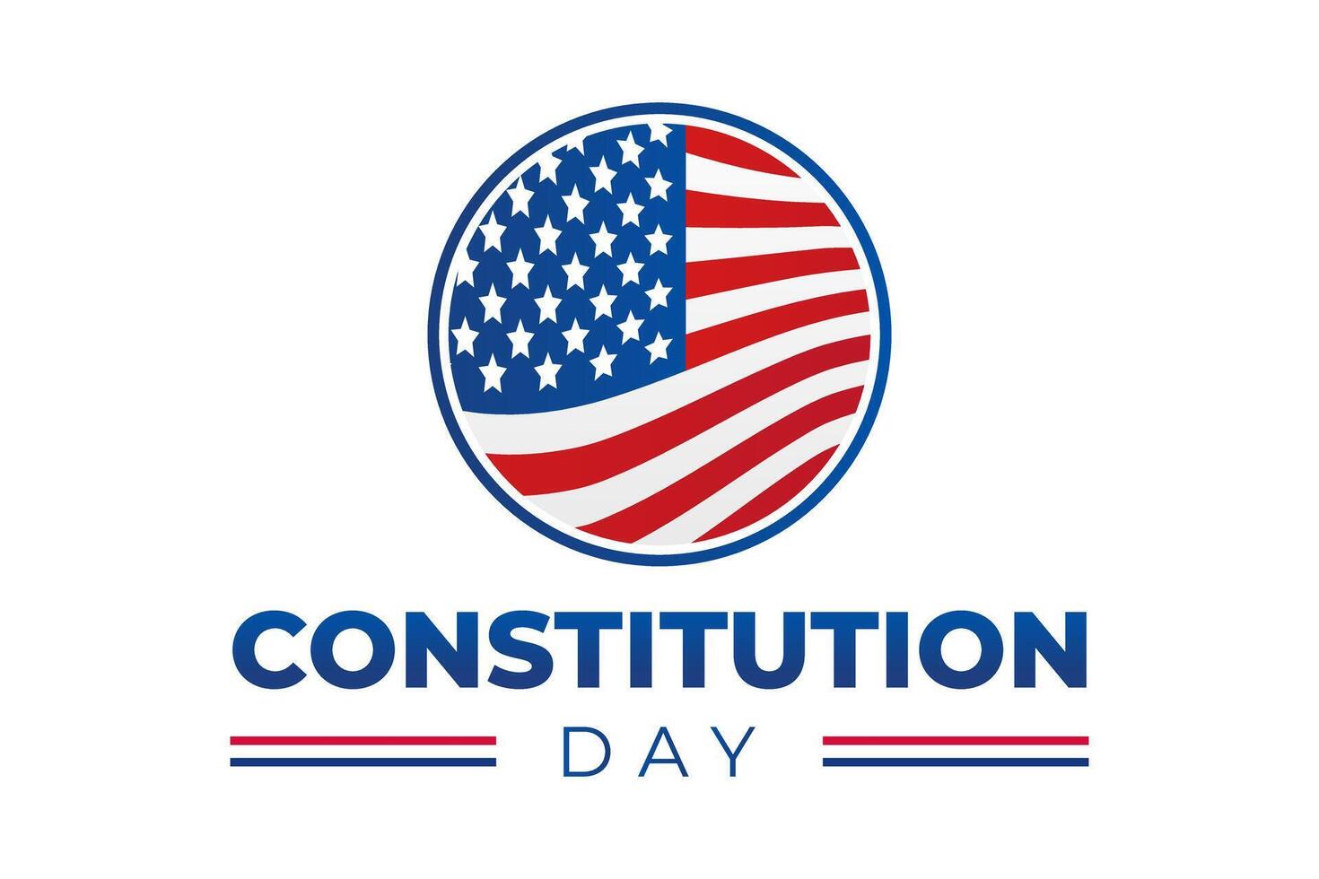 Constitution Day Isolated Logo Icon vector