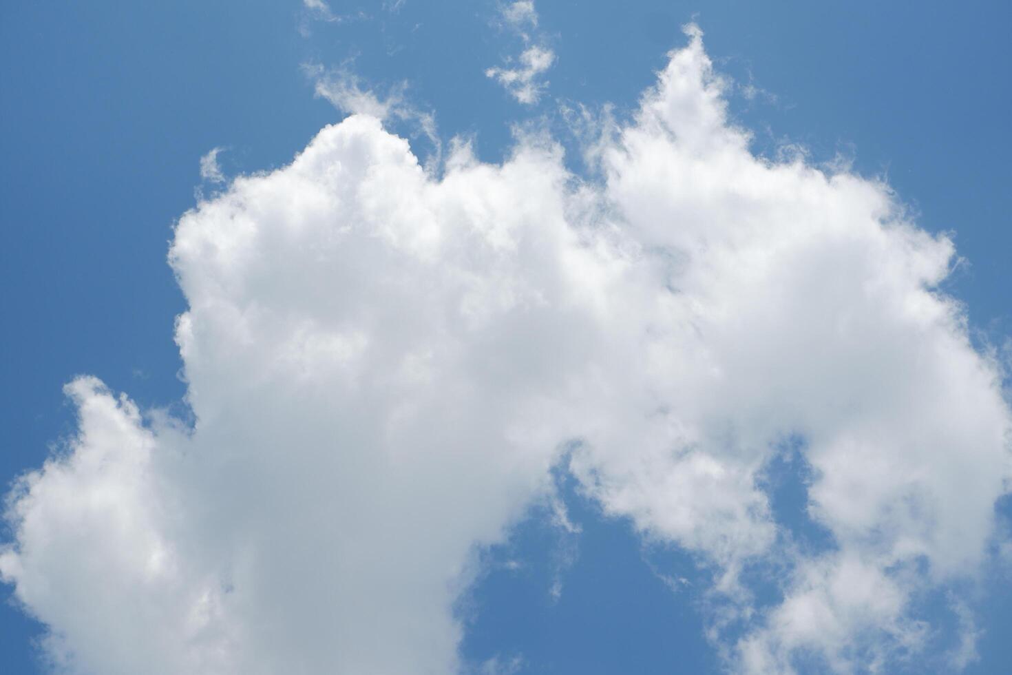 blue sky with cloud. natural background with copy space. photo